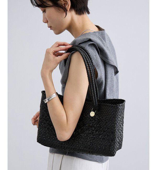 SALON adam et rope'「【Letra（レトラ）for SALON】PRAYA short XS / ロングハンドル」|トートバッグ|ブラック(01)
