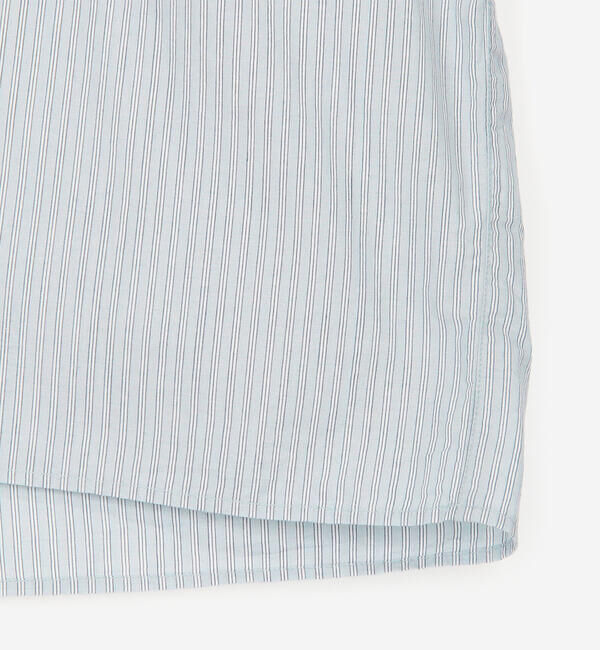  「INDIA INDUSTRY | コットン 長袖スキッパーシャツ STRIPE WOMEN」|シャツ・ブラウス|
