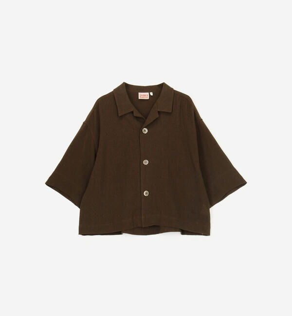  「INDIA INDUSTRY | コットンメッシュ 半袖オープンカラーシャツ WOMEN」|シャツ・ブラウス|