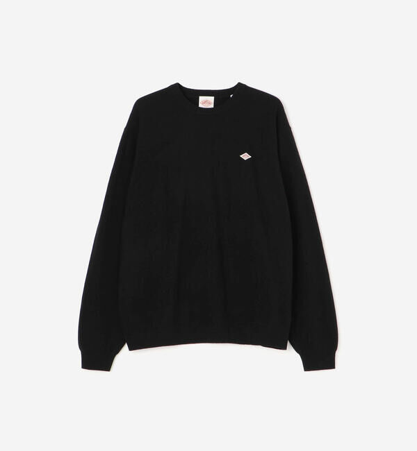 DANTON「DANTON | ラムウール クルーネックニットプルオーバー MEN」|ニット・セーター|BLACK