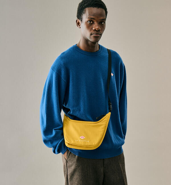 DANTON「DANTON | ラムウール クルーネックニットプルオーバー MEN」|ニット・セーター|BLUE