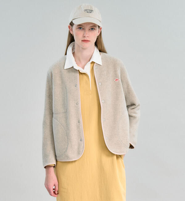 DANTON「DANTON | フリース カラーレスジャケット WOMEN」|Tシャツ・カットソー|CREAM
