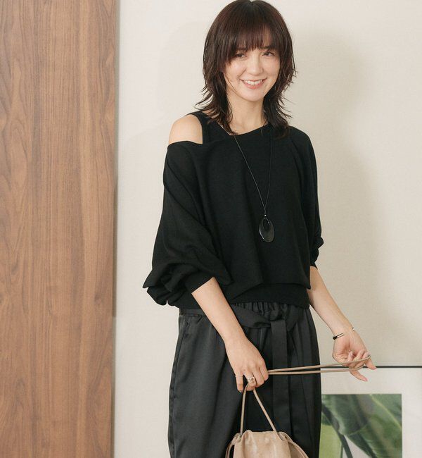  「【A・MONN】【セット着用可】cropped KNIT」|ニット・セーター|