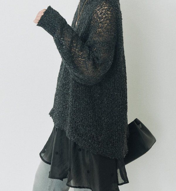  「【WEB限定】ドット刺繍シアーブラウス」|シャツ・ブラウス|
