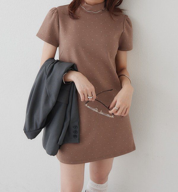  「ラメポンチミニワンピース」|ワンピース|
