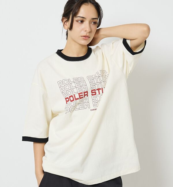 ABAHOUSE「【POLeR/ポーラー】リンガーTシャツ / 61MCV0057 / ユニセック」|Tシャツ・カットソー|