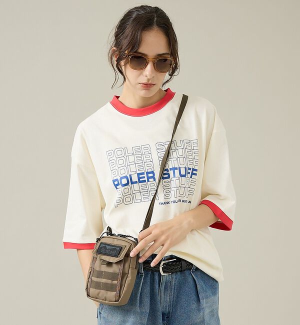 ABAHOUSE「【POLeR/ポーラー】リンガーTシャツ / 61MCV0057 / ユニセック」|Tシャツ・カットソー|ホワイト系その他2
