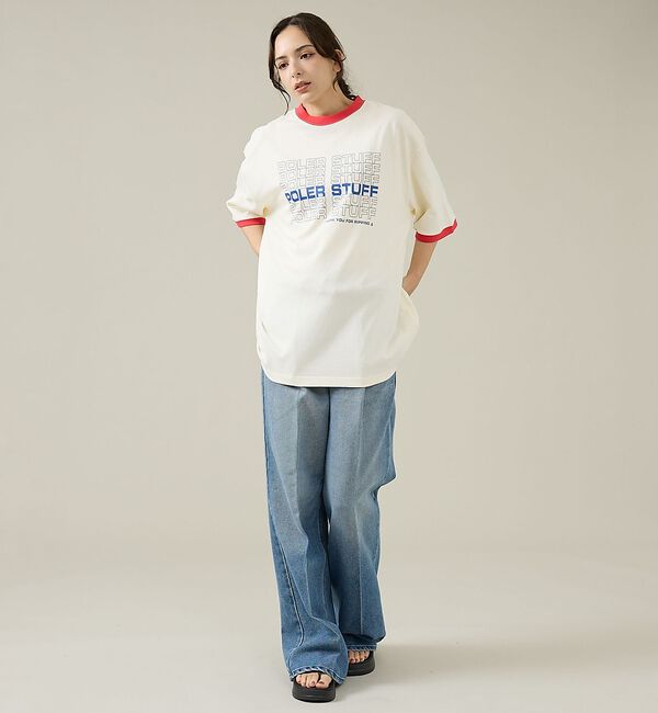 ABAHOUSE「【POLeR/ポーラー】リンガーTシャツ / 61MCV0057 / ユニセック」|Tシャツ・カットソー|