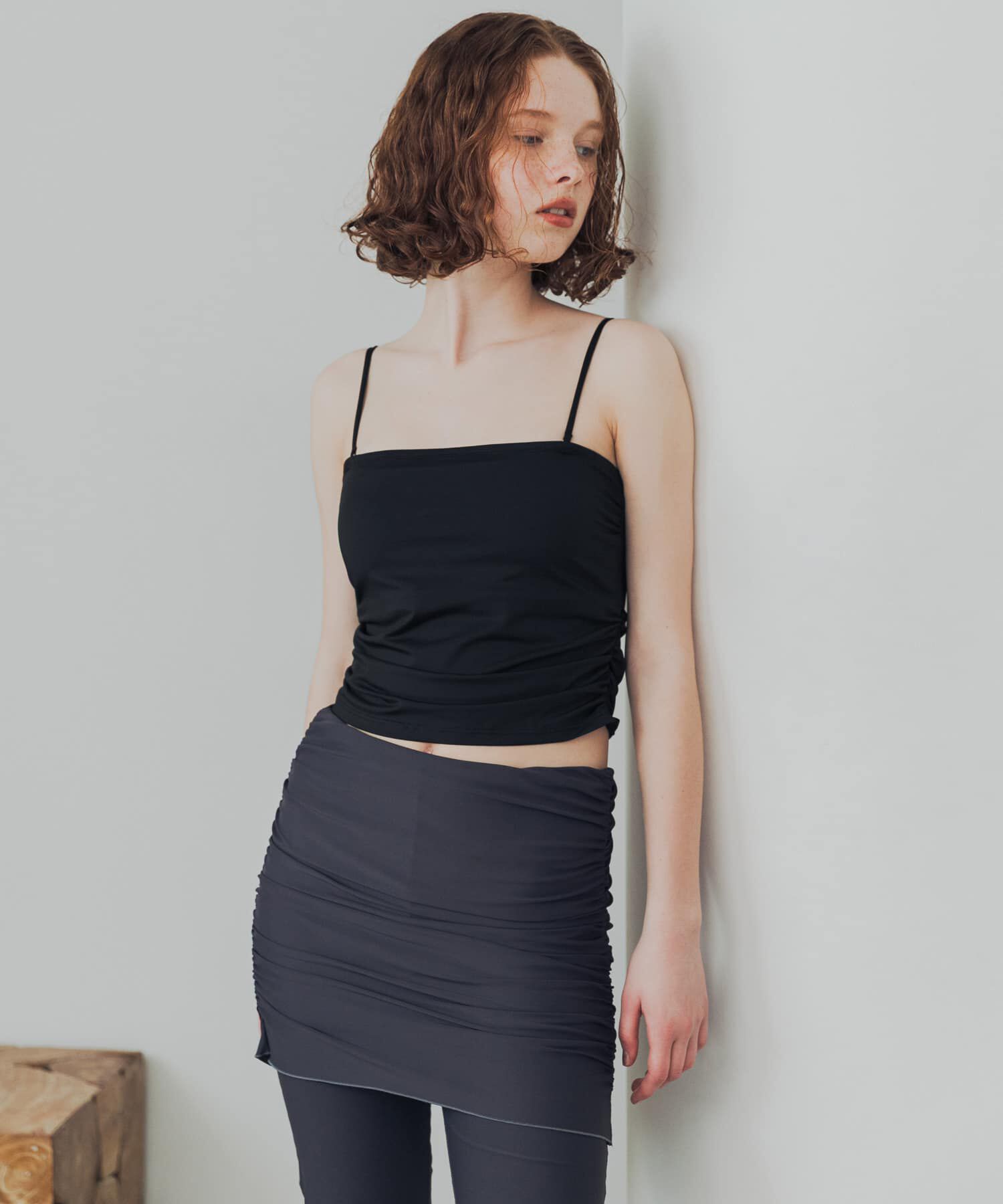 URBAN RESEARCH「『UVカット』Swim URBAN RESEARCH　スイム サイドギャザーブラトップ」|ビキニ|ブラック