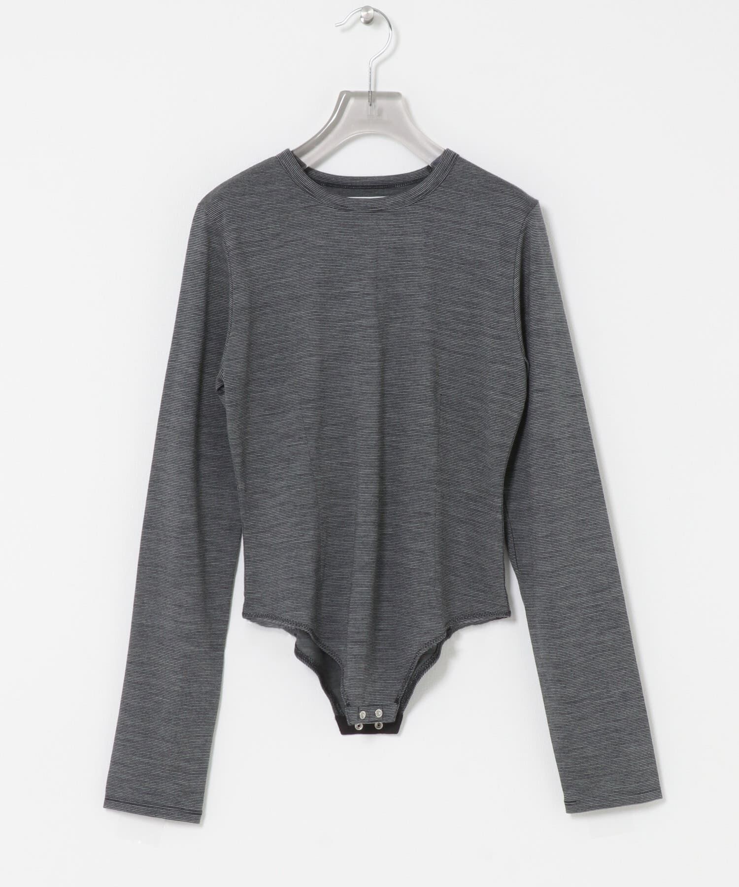 URBAN RESEARCH「new basic　WASHABLE WOOL CONTOUR TOP」|Tシャツ・カットソー|ブラック系その他