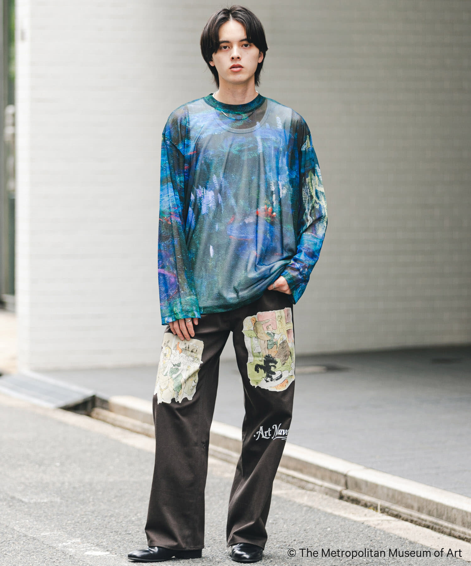 SENSE OF PLACE by URBAN RESEARCH「『別注』The Met&times;SENSE OF PLACE　シアーロングTシャツ(モネ)」|Tシャツ・カットソー|