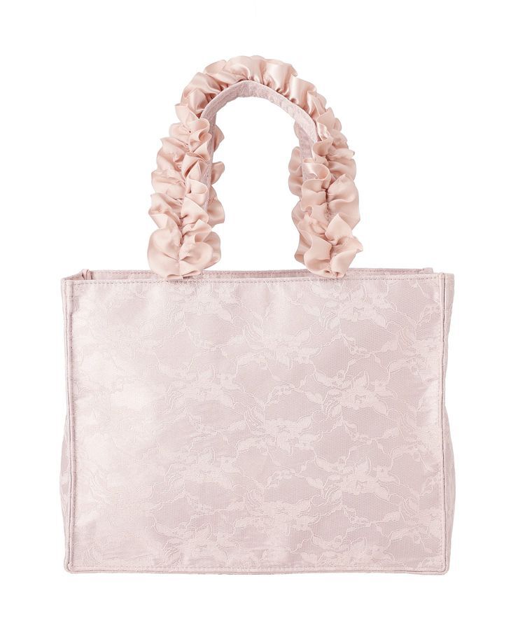 Maison de FLEUR「【Sサイズ】レースフリルハンドルスクエアトートSバッグ」|トートバッグ|