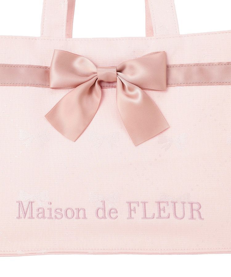 Maison de FLEUR「リボンジャカードスクエアトートバッグ」|トートバッグ|