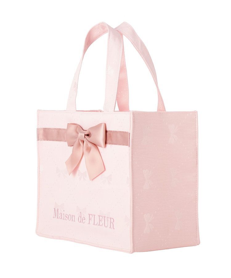 Maison de FLEUR「リボンジャカードスクエアトートバッグ」|トートバッグ|