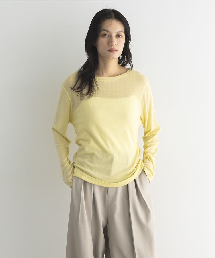 GARAGE OF GOOD CLOTHING「ウール混クルーネックプルオーバー」|Tシャツ・カットソー|Light yellow