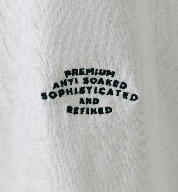  「【汗ジミ防止加工】ワンポイントロゴ刺繍フレンチスリーブTシャツ」|Tシャツ・カットソー|