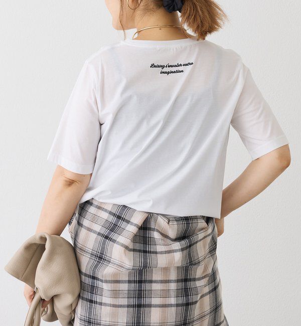  「シルケットロゴプリント&times;刺繍Tシャツ」|Tシャツ・カットソー|