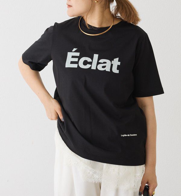  「シルケットロゴプリント&times;刺繍Tシャツ」|Tシャツ・カットソー|