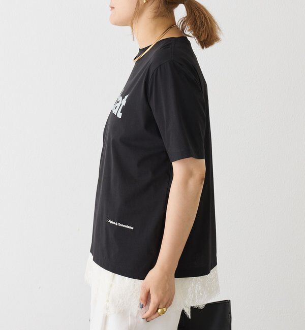 「シルケットロゴプリント&times;刺繍Tシャツ」|Tシャツ・カットソー|
