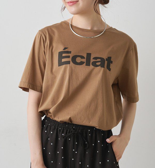  「シルケットロゴプリント&times;刺繍Tシャツ」|Tシャツ・カットソー|