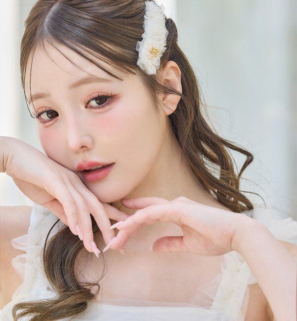 「【Tulle Collection】チュールヘアピン」|その他|アイボリー