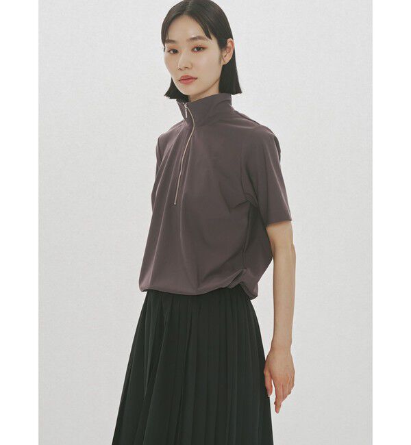 MIDIUMISOLID「MIDIUMISOLID for Ladies エッセンシャルジップネックトップス」|Tシャツ・カットソー|