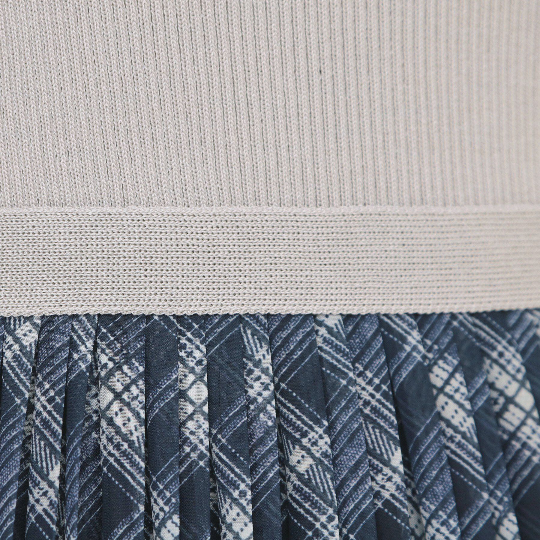 index「チェックプリーツドッキングニットワンピース【洗濯機OK】」|ワンピース|
