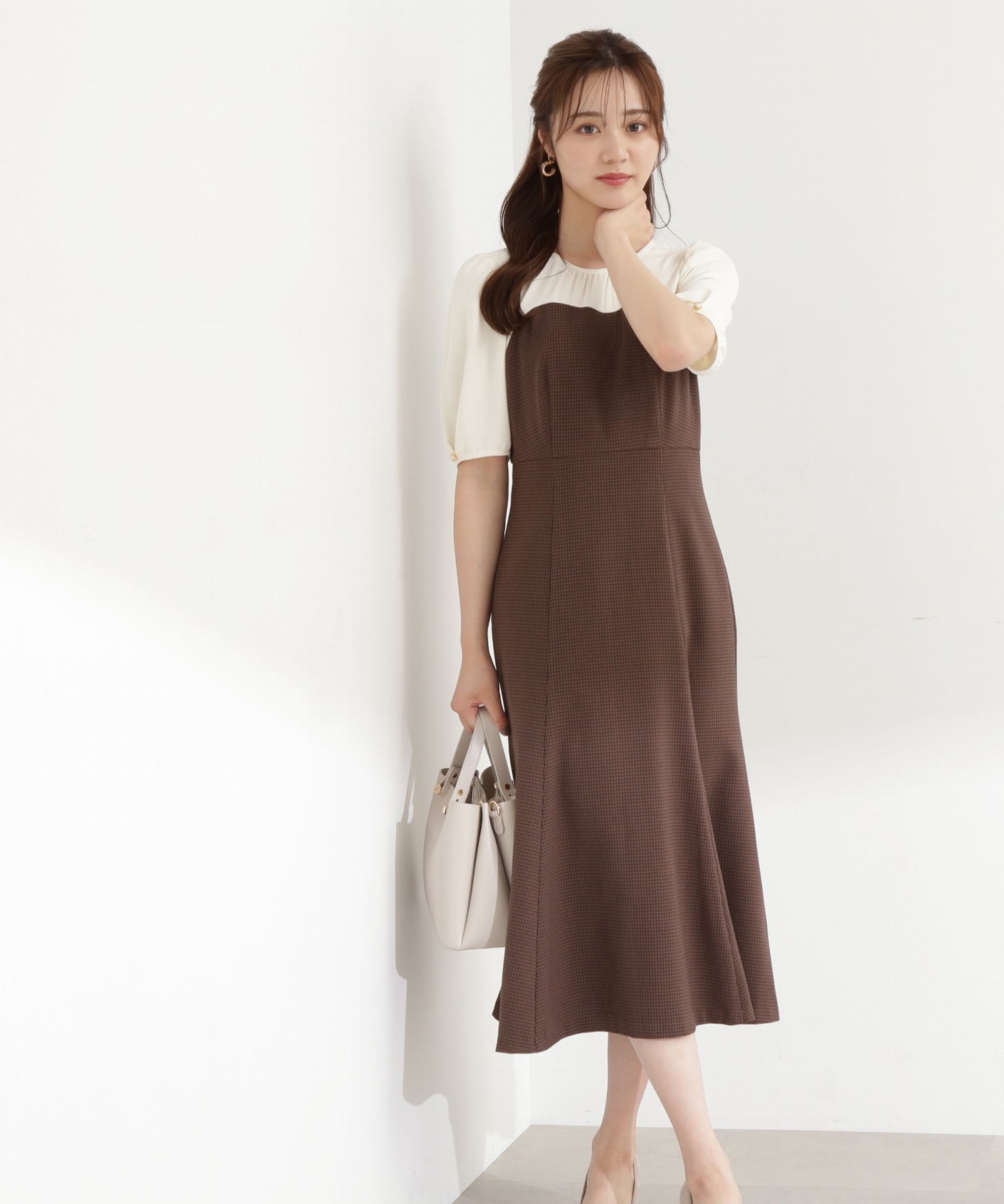 PROPORTION BODY DRESSING「チェックドッキングワンピース」|ワンピース|