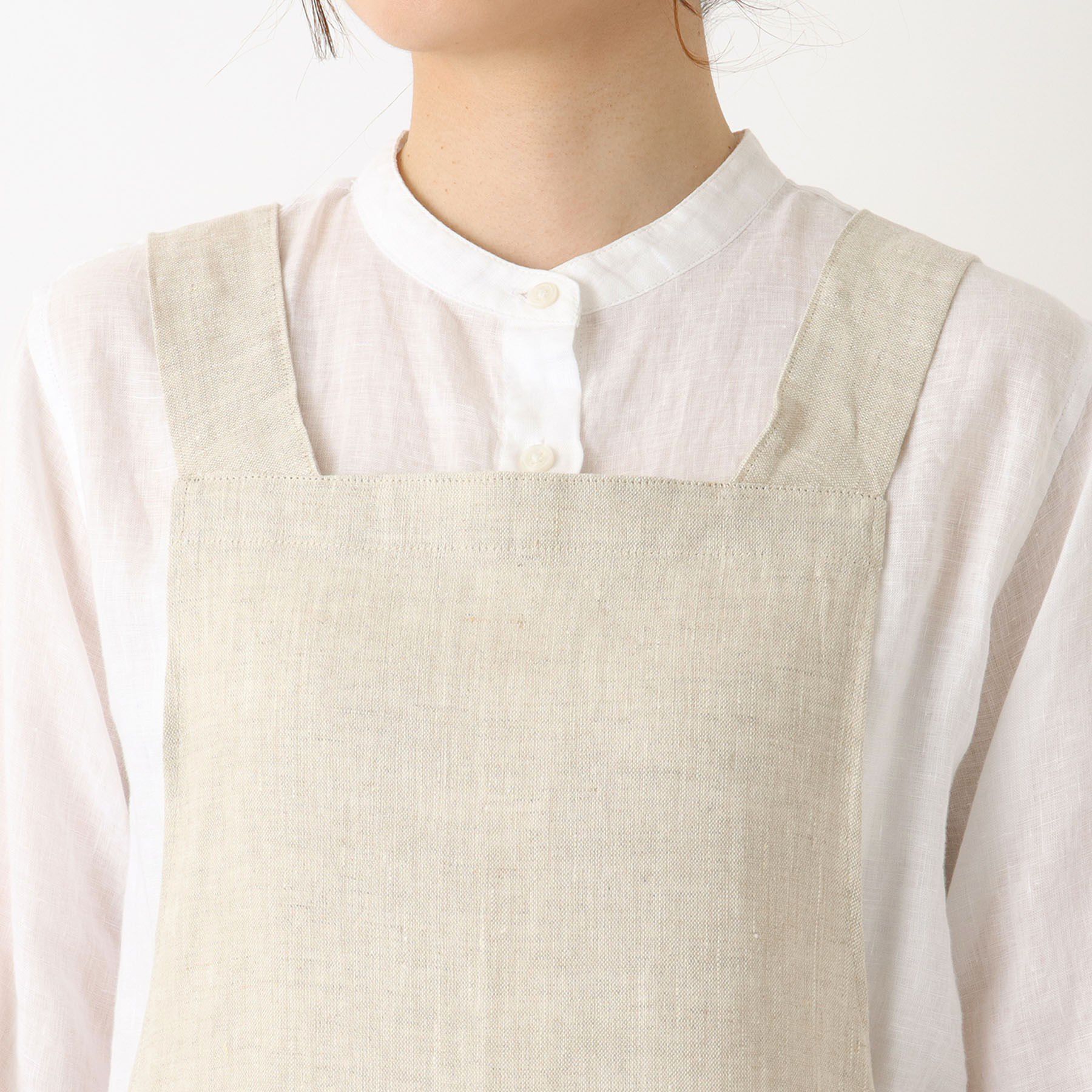 212 KITCHEN STORE「リネンバイカラースルーエプロン ヤマブキ ＜LINEN&BASIC リネンアンドベーシック＞」|食器・キッチングッズ|