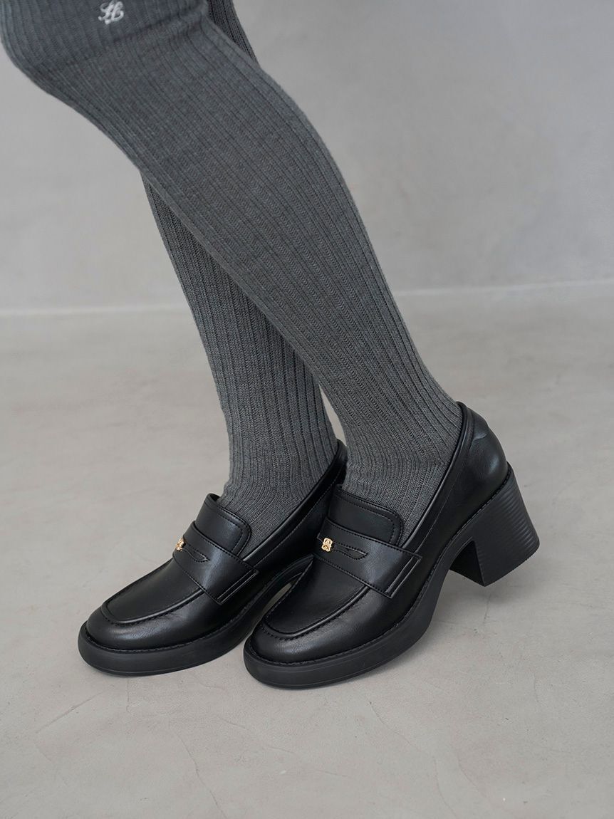 SNIDEL「ベーシックヒールローファー」|パンプス|
