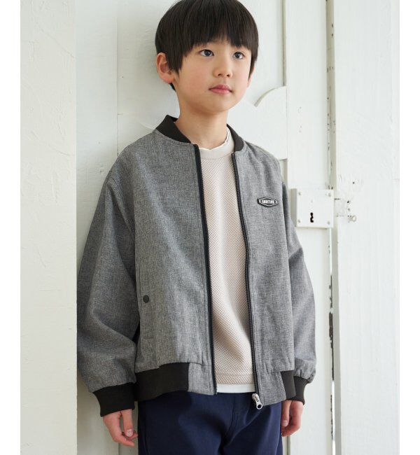 ikka kids「【親子おそろい】リネンライクリブブルゾン（110~160cm）」|その他|