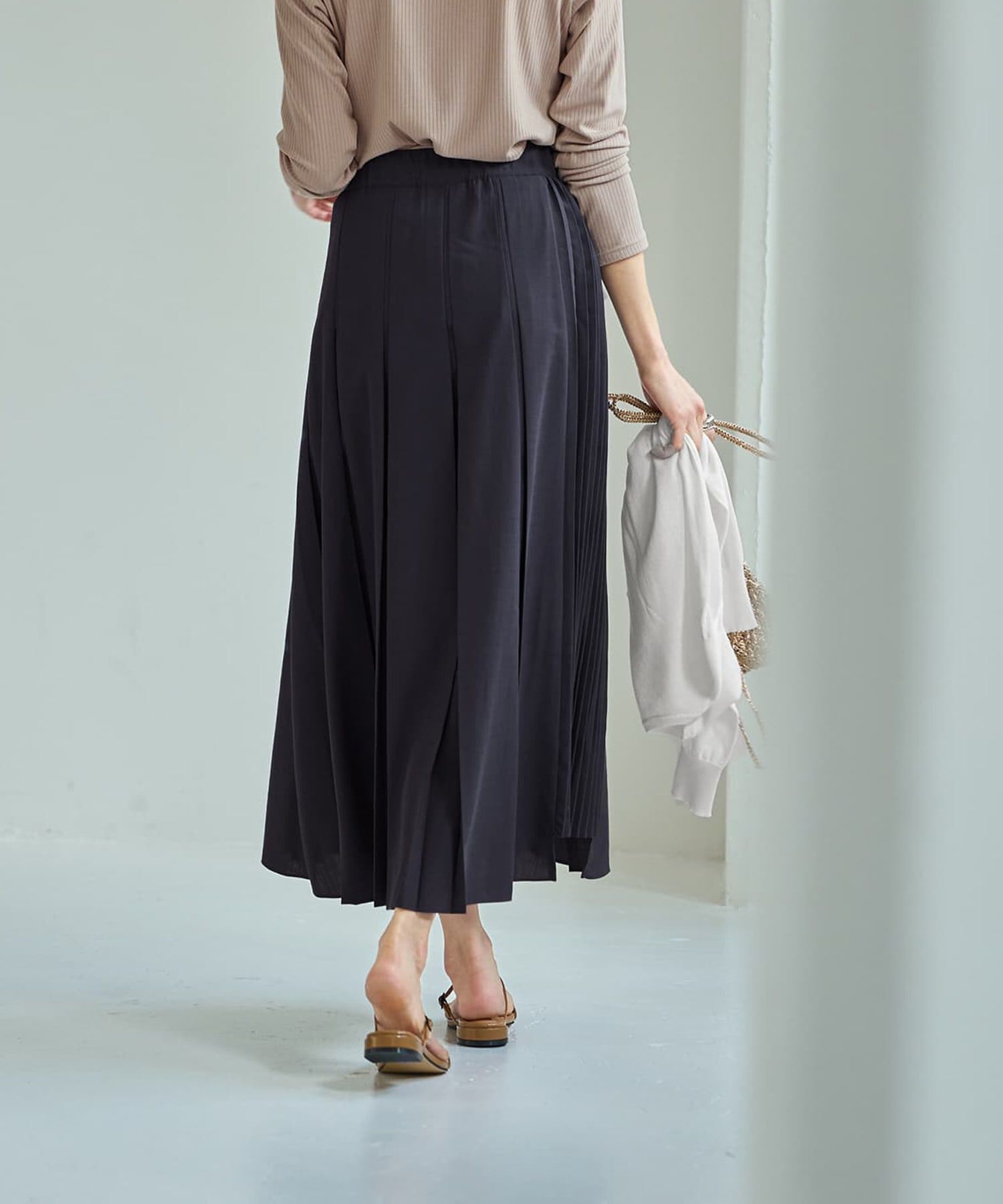 STYLE DELI「【LUXE】段差デザインプリーツスカート」|スカート|