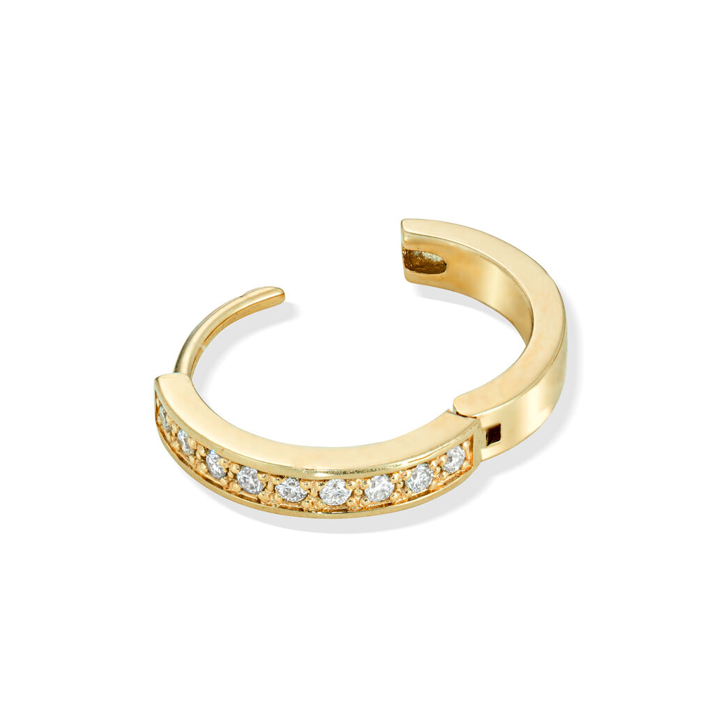 STAR JEWELRY「DAIMOND CLICK HOOP PIERCED EARRING(MS)(片耳用)」|ピアス|