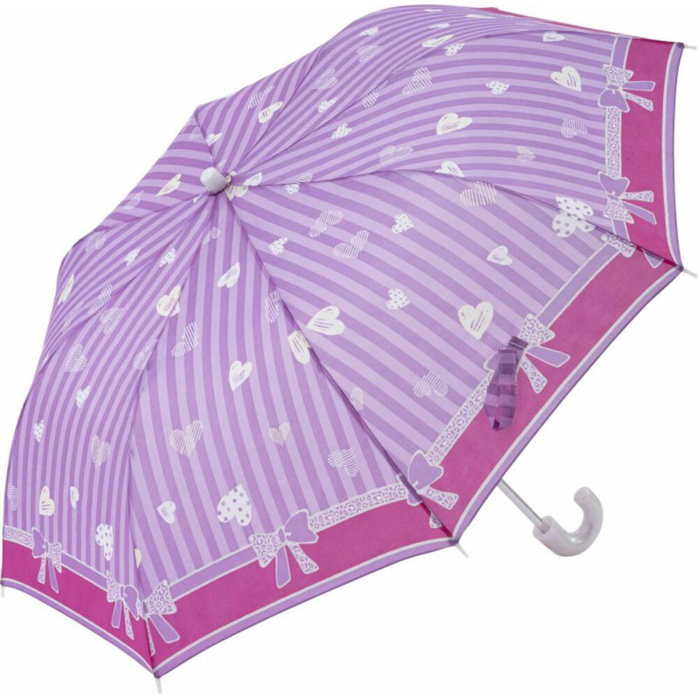 BACKYARD FAMILY「折りたたみ傘 キッズ 50cm 通販 傘 かさ 50センチ 雨傘 アンブレラ 子供 子ども 女の子」|傘|パープル1