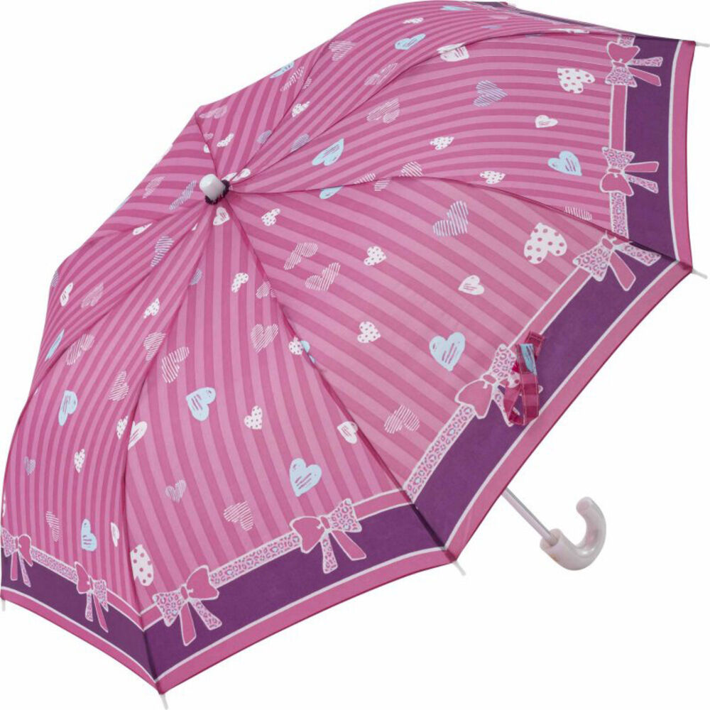 BACKYARD FAMILY「折りたたみ傘 キッズ 50cm 通販 傘 かさ 50センチ 雨傘 アンブレラ 子供 子ども 女の子」|傘|ピンク1