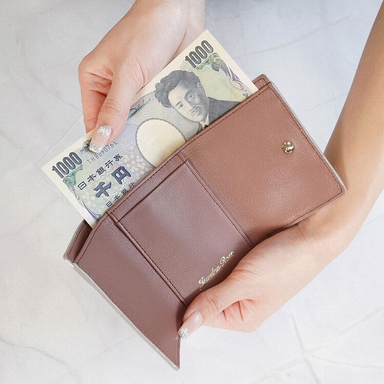 Jewelna Rose「Jewelna Rose ブリヨン・ウォレット 本革 三つ折り財布 15141」|財布|