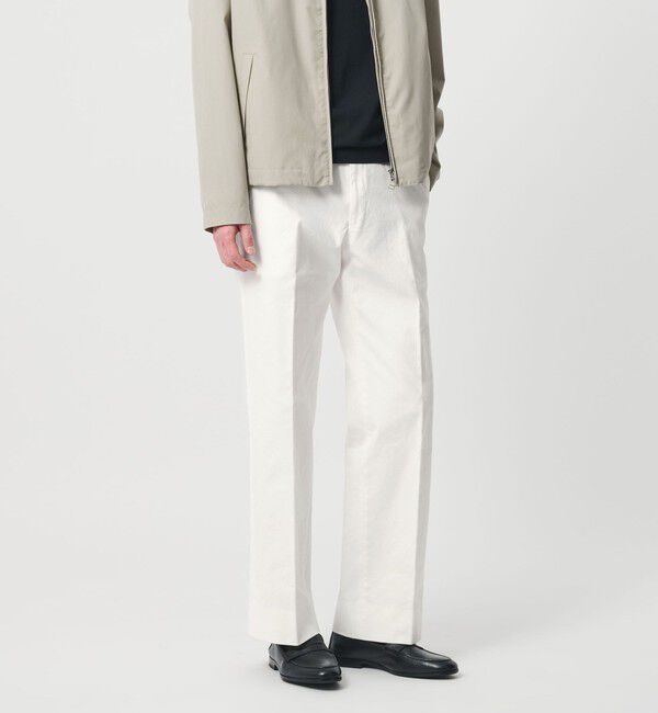 UNITED ARROWS「＜SOVEREIGN＞コットン ツイルノープリーツ ストレート パンツ」|チノ|OFF WHITE