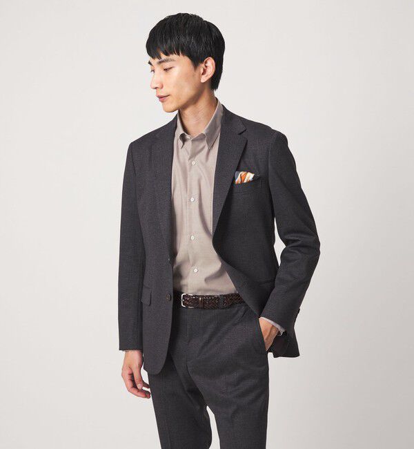 UNITED ARROWS green label relaxing「エブリット コットンオックス ソリッド スナップ ボタンダウン シャツ -イージーアイロン-」|シャツ・ブラウス|