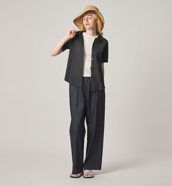 STEVEN ALAN「＜Steven Alan＞コットン サッカー ハーフスリーブ シャツ」|シャツ・ブラウス|
