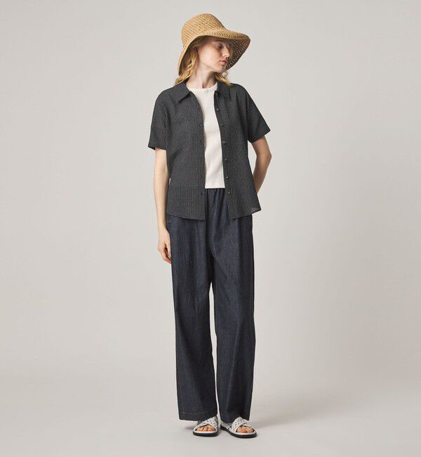 STEVEN ALAN「＜Steven Alan＞コットン サッカー ハーフスリーブ シャツ」|シャツ・ブラウス|