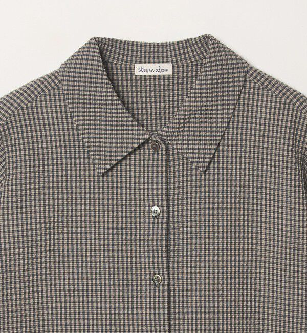 STEVEN ALAN「＜Steven Alan＞コットン サッカー ハーフスリーブ シャツ」|シャツ・ブラウス|