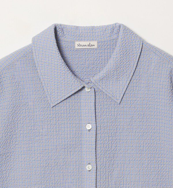 STEVEN ALAN「＜Steven Alan＞コットン サッカー ハーフスリーブ シャツ」|シャツ・ブラウス|