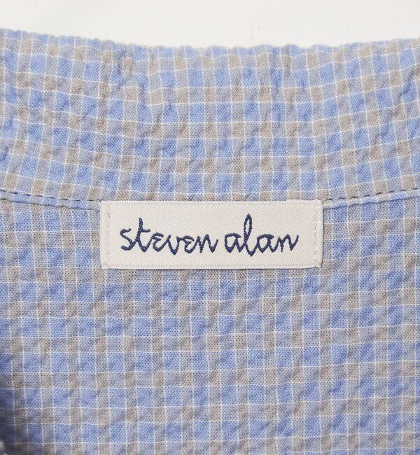 STEVEN ALAN「＜Steven Alan＞コットン サッカー ハーフスリーブ シャツ」|シャツ・ブラウス|