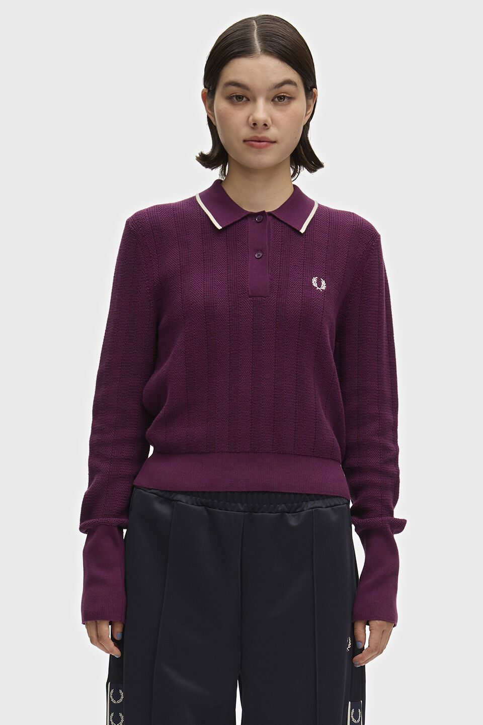 FRED PERRY 「FRED PERRY／Textured Knitted Shirt／テクスチャードニットポロシャツ」|Tシャツ・カットソー|