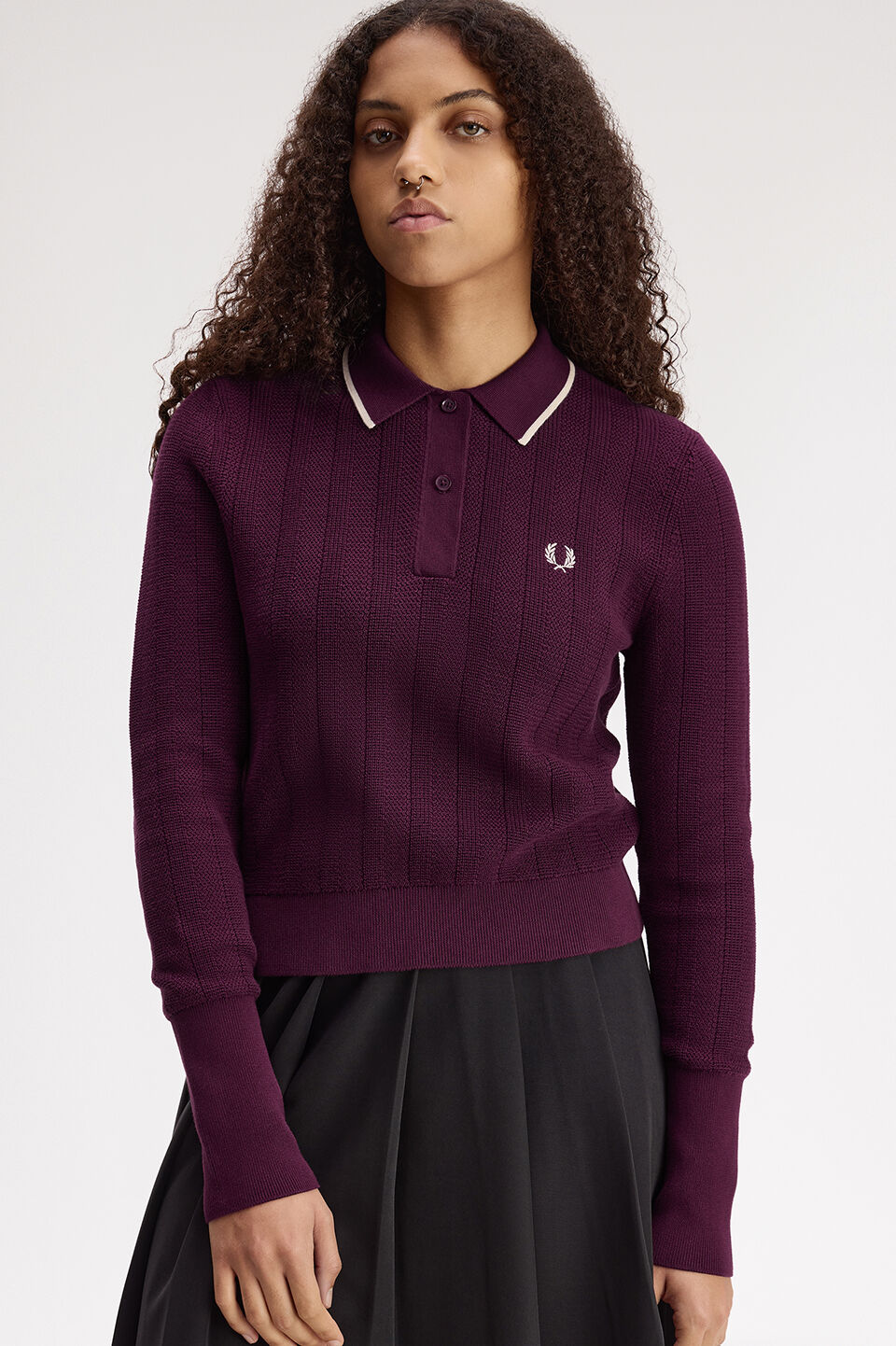 FRED PERRY 「FRED PERRY／Textured Knitted Shirt／テクスチャードニットポロシャツ」|Tシャツ・カットソー|