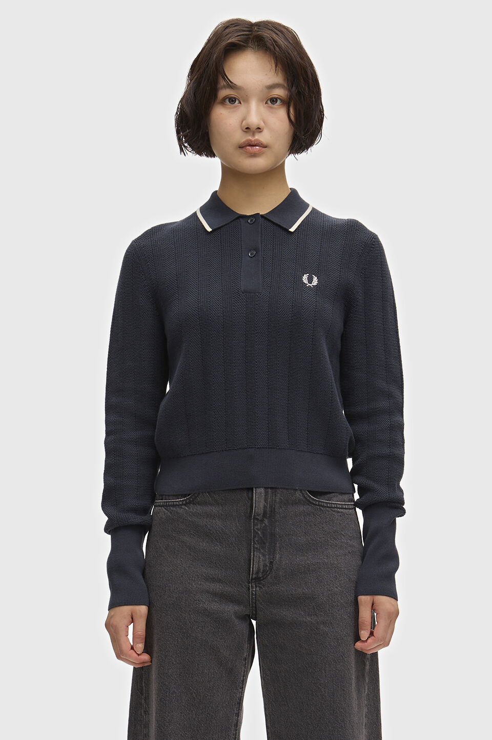 FRED PERRY 「FRED PERRY／Textured Knitted Shirt／テクスチャードニットポロシャツ」|Tシャツ・カットソー|