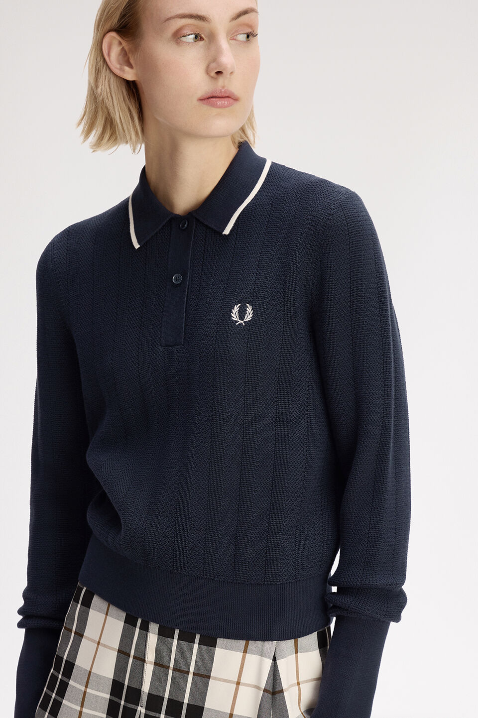 FRED PERRY 「FRED PERRY／Textured Knitted Shirt／テクスチャードニットポロシャツ」|Tシャツ・カットソー|