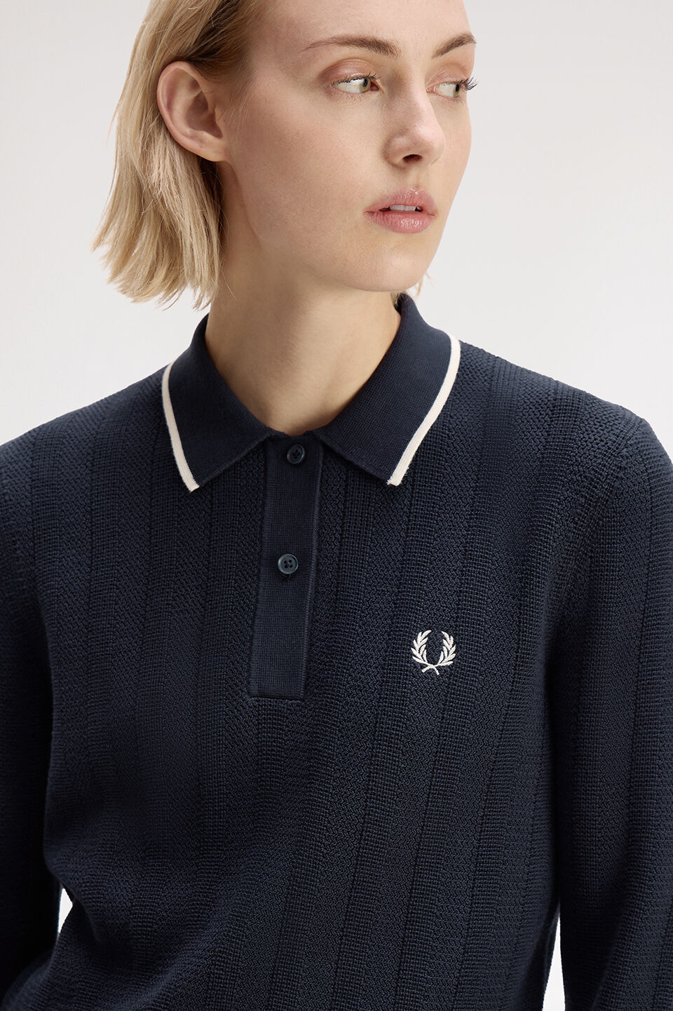 FRED PERRY 「FRED PERRY／Textured Knitted Shirt／テクスチャードニットポロシャツ」|Tシャツ・カットソー|