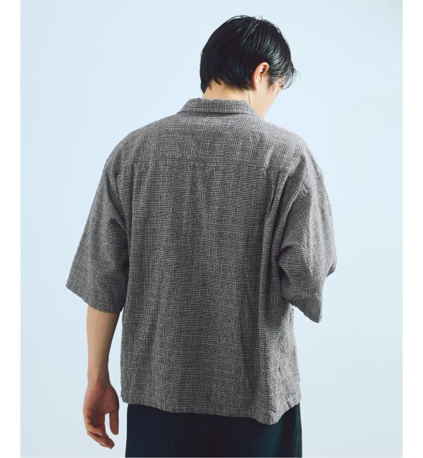 J.S.Homestead「J.S.Homestead / コットン リネン チェック リラックス 半袖 開襟 シャツ」|シャツ・ブラウス|