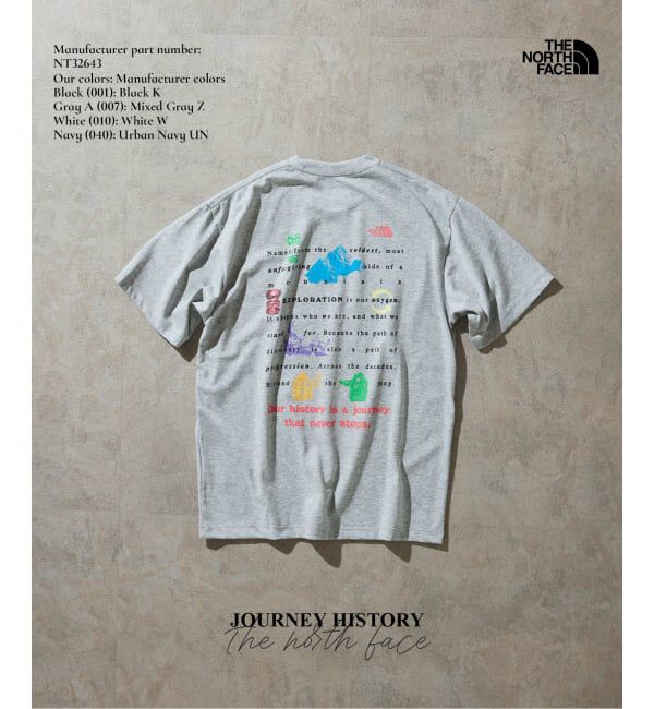 JOURNAL STANDARD relume「THE NORTH FACE / ノースフェイス ジャーニーヒストリーティー」|Tシャツ・カットソー|グレーA